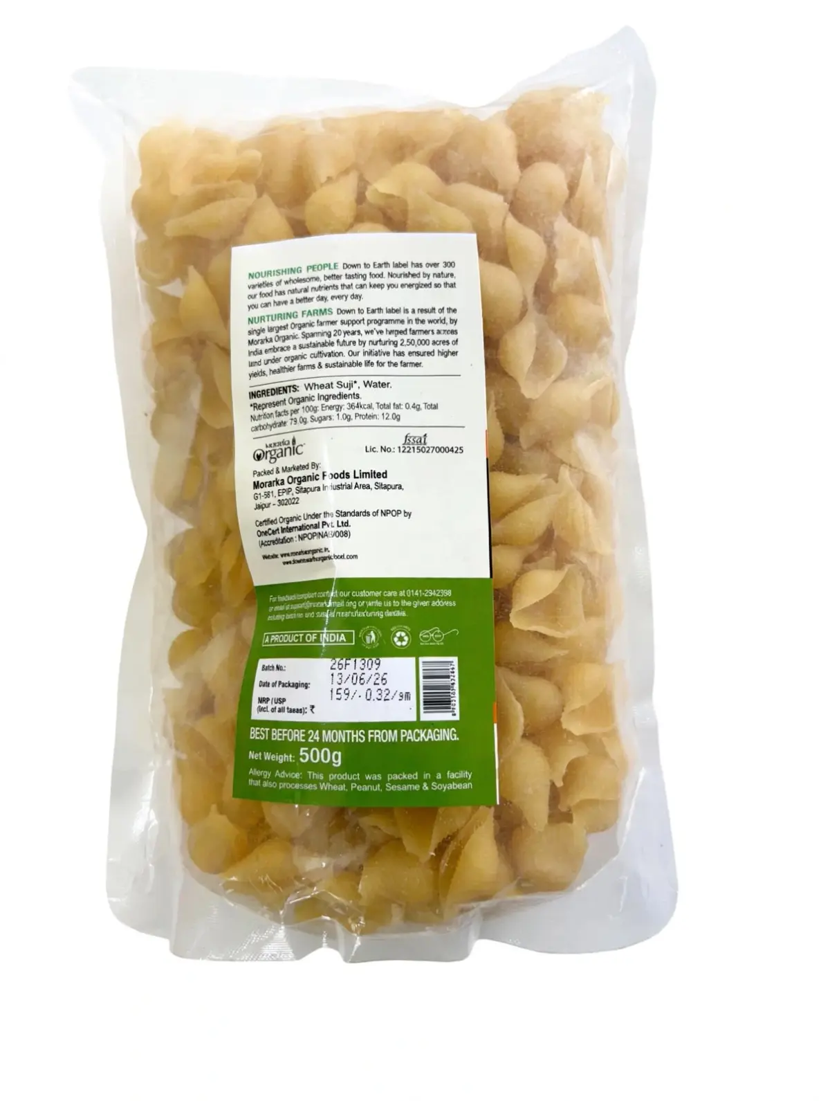 Down To Earth Organic Shell Pasta view 1