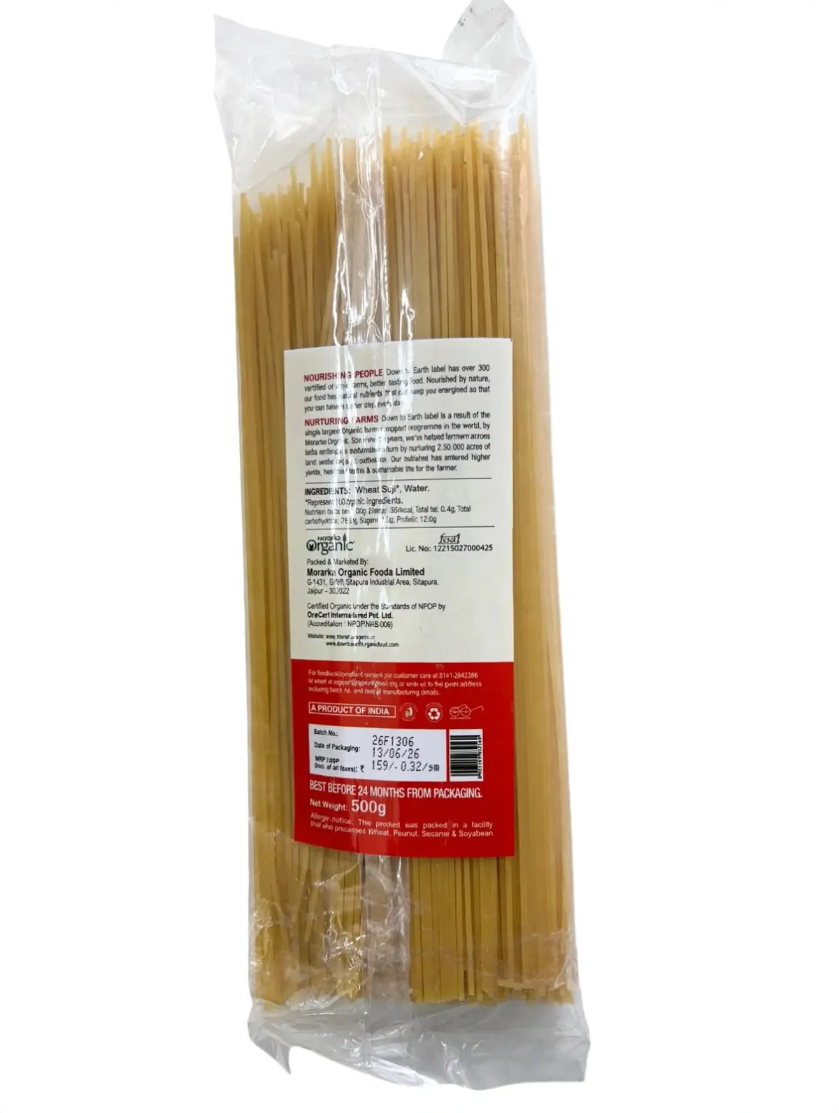 Down To Earth Organic Spaghetti Pasta view 1