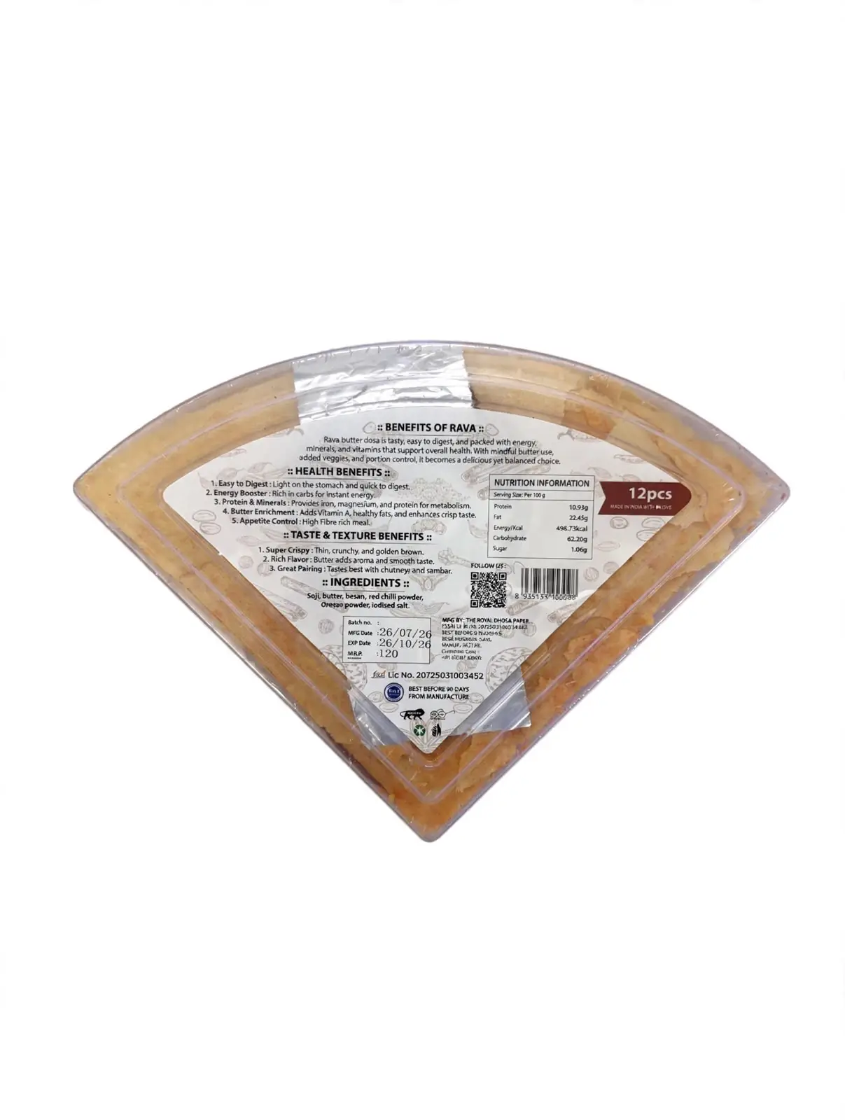 Rava Butter Dosa