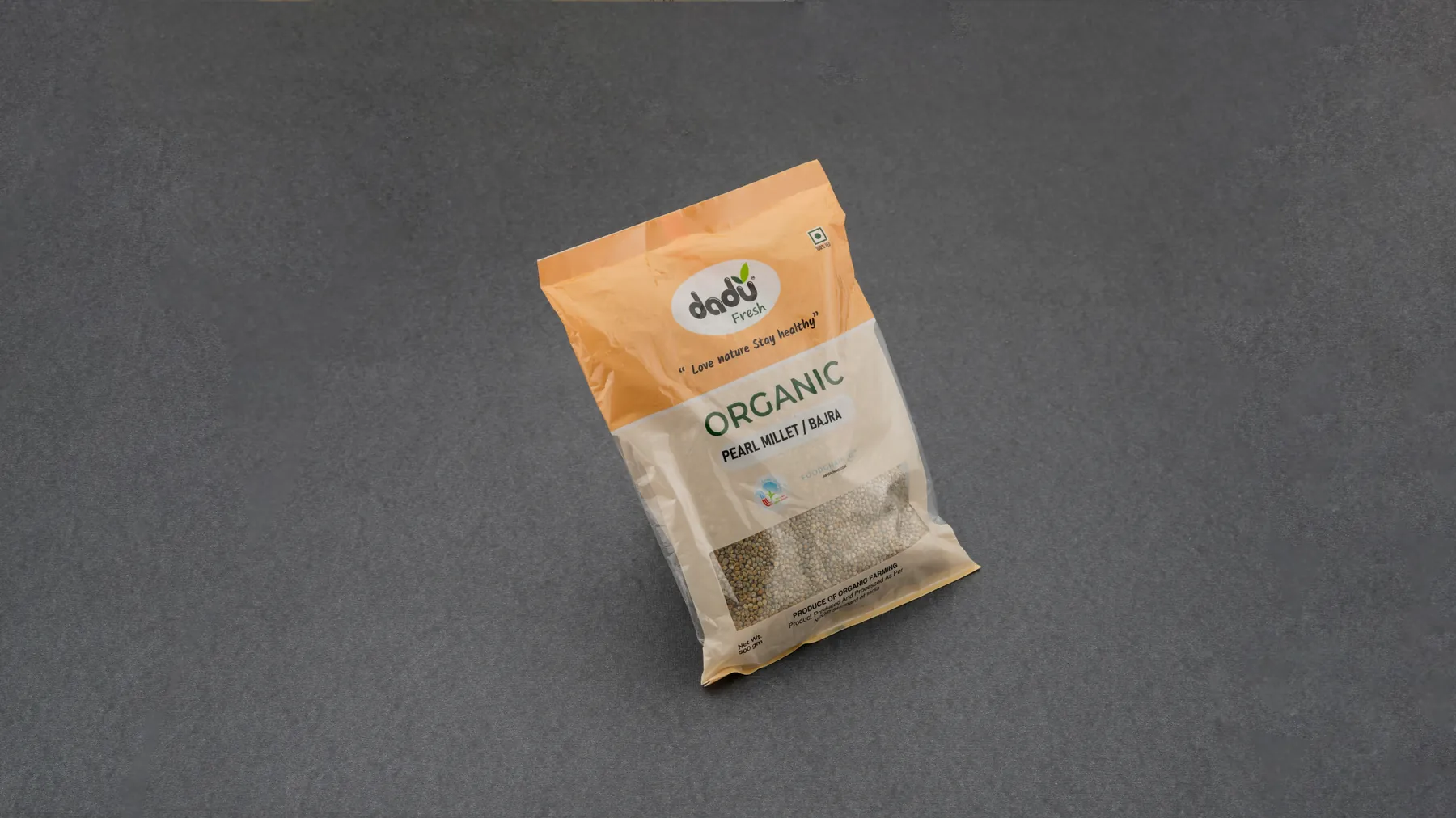 100% Organic Pearl Millet / Bajra 1kg front pack