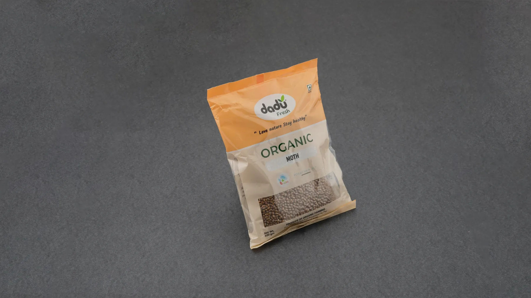 100% Organic Moth 1kg front pack