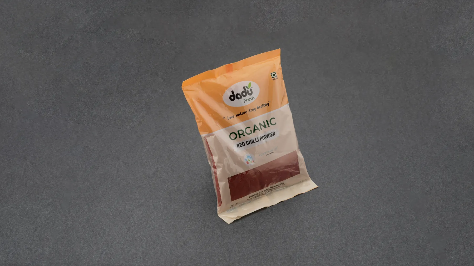 100% Organic Red Chilli Powder 1kg front pack